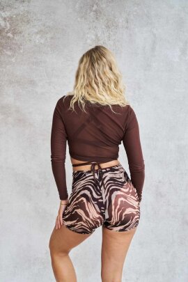 Lunalae Shorts High Waist Gianna Mesh Zebra S