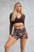 Lunalae Shorts High Waist Gianna Mesh Zebra S