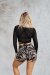 Lunalae Top Sienna Wrap Around Mesh Schwarz M