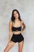 Lunalae Shorts Sienna Mesh Drawstring Schwarz M