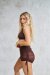 Lunalae Shorts Sienna Mesh Drawstring Schokobraun S