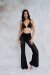 Lunalae Pants Sienna Mesh Flare Schwarz