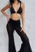 Lunalae Pants Sienna Mesh Flare Schwarz L