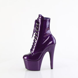 Pleaser ADORE-1020GP Plateau Stiefeletten Lack Glitter Dunkles Lila EU-38 / US-8