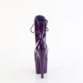 Pleaser ADORE-1020GP Plateau Stiefeletten Lack Glitter Dunkles Lila EU-38 / US-8