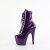 Pleaser ADORE-1020GP Plateau Stiefeletten Lack Glitter Dunkles Lila EU-38 / US-8