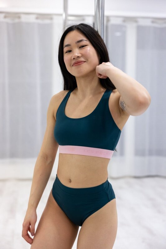 Les Polettes Shorts Zoé Petrolgrün XL
