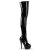 Pleaser Overknee Stiefel KISS-3000 Schwarz EU-41 / US-11