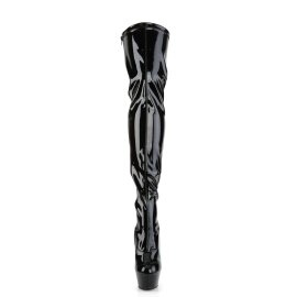 Pleaser Overknee Stiefel KISS-3000 Schwarz EU-37 / US-7
