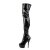 Pleaser Overknee Stiefel KISS-3000 Schwarz EU-37 / US-7