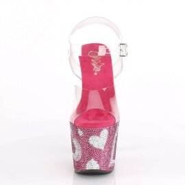 Pleaser Sandalette LOVESICK-708HEART Transparent Pink...