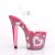 Pleaser Sandalette LOVESICK-708HEART Transparent Pink Strass EU-38 / US-8