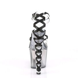 Pleaser Sandalette LOVESICK-712T Transparent Schwarz EU-41 / US-11