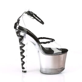 Pleaser Sandalette LOVESICK-712T Transparent Schwarz EU-41 / US-11
