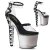 Pleaser Sandalette LOVESICK-712T Transparent Schwarz EU-41 / US-11