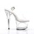 Pleaser Sandalette MOON-708 Transparent Silber EU-35 / US-5