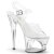 Pleaser Sandalette MOON-708 Transparent Silber EU-37 / US-7