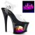 Pleaser Sandalette MOON-708FLM Transparent Schwarz EU-35 / US-5