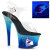 Pleaser Sandalette MOON-708MER Blau Multi Glitter EU-35 / US-5