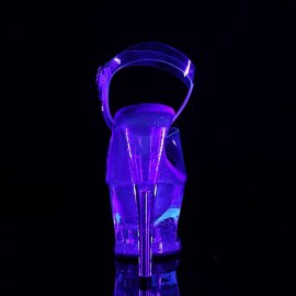 Pleaser Sandalette MOON-708MER Transparent Silber EU-35 / US-5