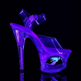 Pleaser Sandalette MOON-708MER Transparent Silber EU-35 / US-5