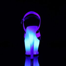 Pleaser Sandalette MOON-711MER Blau Multi Glitter EU-35 / US-5