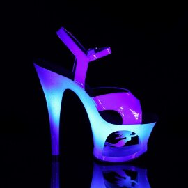 Pleaser Sandalette MOON-711MER Blau Multi Glitter EU-35 / US-5