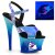 Pleaser Sandalette MOON-711MER Blau Multi Glitter EU-35 / US-5