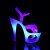 Pleaser Sandalette MOON-711MER Blau Multi Glitter EU-35 / US-5