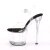 Pleaser Sandalette RADIANT-708 Transparent Schwarz EU-40 / US-10