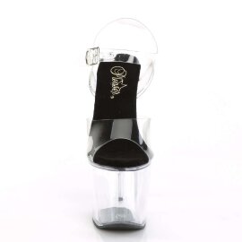 Pleaser Sandalette RADIANT-708 Transparent Schwarz EU-37...