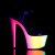 Pleaser Sandalette RAINBOW-309UV Schwarz Neon-Bunt EU-35 / US-5