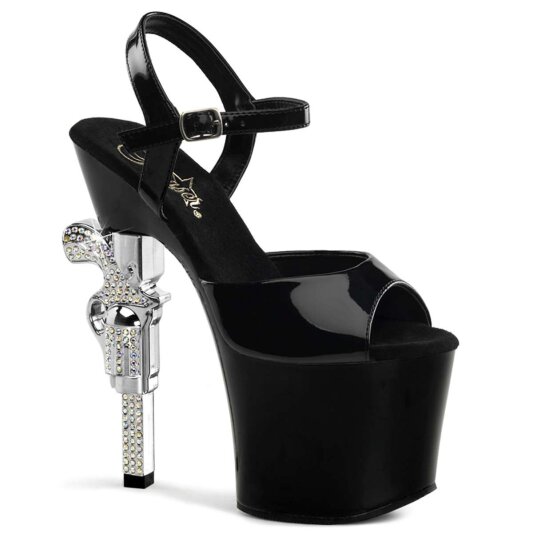 Pleaser Sandalette REVOLVER-709 Schwarz EU-35 / US-5