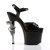 Pleaser Sandalette REVOLVER-709 Schwarz EU-35 / US-5