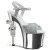 Pleaser Sandalette REVOLVER-709G Silber Multi Glitter Chrom EU-35 / US-5