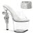 Pleaser Pantolette REVOLVER-712 Transparent Silber EU-35 / US-5
