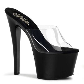 Pleaser Pantolette SKY-301 Transparent Schwarz EU-35 / US-5