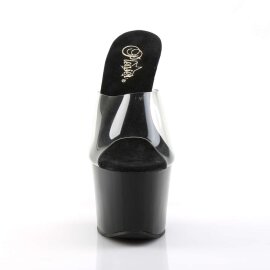 Pleaser Pantolette SKY-301 Transparent Schwarz EU-35 / US-5