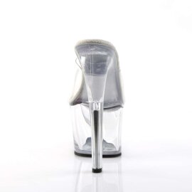Pleaser Pantolette SKY-301 Transparent Silber EU-35 / US-5