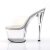 Pleaser Pantolette SKY-301 Transparent Silber EU-35 / US-5