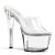 Pleaser Pantolette SKY-301 Transparent Silber EU-38 / US-8