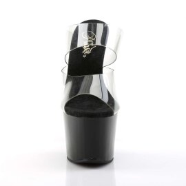 Pleaser Pantolette SKY-302 Transparent Schwarz EU-35 / US-5