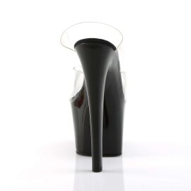Pleaser Pantolette SKY-302 Transparent Schwarz EU-38 / US-8