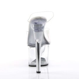 Pleaser Pantolette SKY-302 Transparent Silber EU-35 / US-5