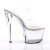 Pleaser Pantolette SKY-302 Transparent Silber EU-35 / US-5