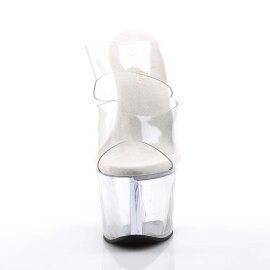 Pleaser Pantolette SKY-302 Transparent Silber EU-38 / US-8