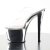 Pleaser Pantolette SKY-302 Transparent Silber Chrom EU-35 / US-5