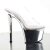 Pleaser Pantolette SKY-302 Transparent Silber Chrom EU-35 / US-5