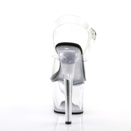 Pleaser Sandalette SKY-308 Transparent Schwarz EU-40 / US-10