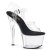 Pleaser Sandalette SKY-308 Transparent Schwarz EU-41 / US-11